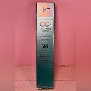 IT Cosmetics CC+ Oil Free Matte Foundation - SPF 40 (Fair Light) NIB 1.08 fl oz